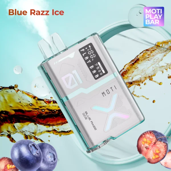 MOTI Play Bar 7500 Puffs Crystal Digital Screen 5% Low Nicotine Rechargeable Disposable Vapes Pen Bulk Buy Wholesale - RiftVape - 5