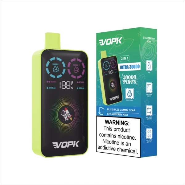 VOPK ULTRA 30000 Puffs Double Flavour Dual Mesh Digital Screen 2% Low Nicotine Rechargeable Disposable Vapes Pen Bulk Buy Wholesale - RiftVape - 7