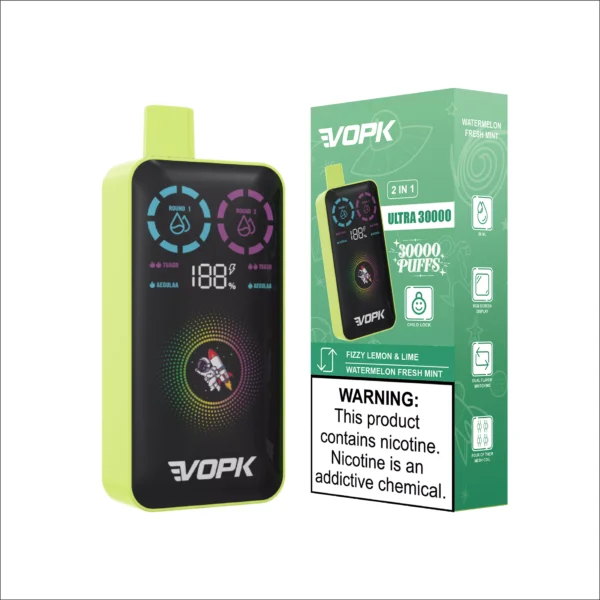 VOPK ULTRA 30000 Puffs Double Flavour Dual Mesh Digital Screen 2% Low Nicotine Rechargeable Disposable Vapes Pen Bulk Buy Wholesale - RiftVape - 8